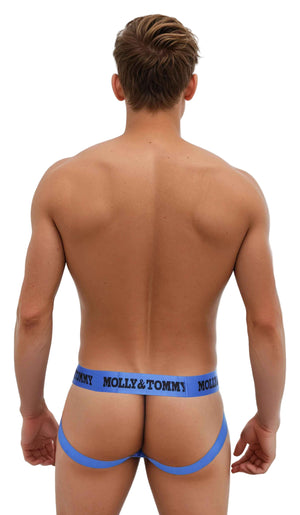 Full Striped Mesh jockstrap - Colour: Blue