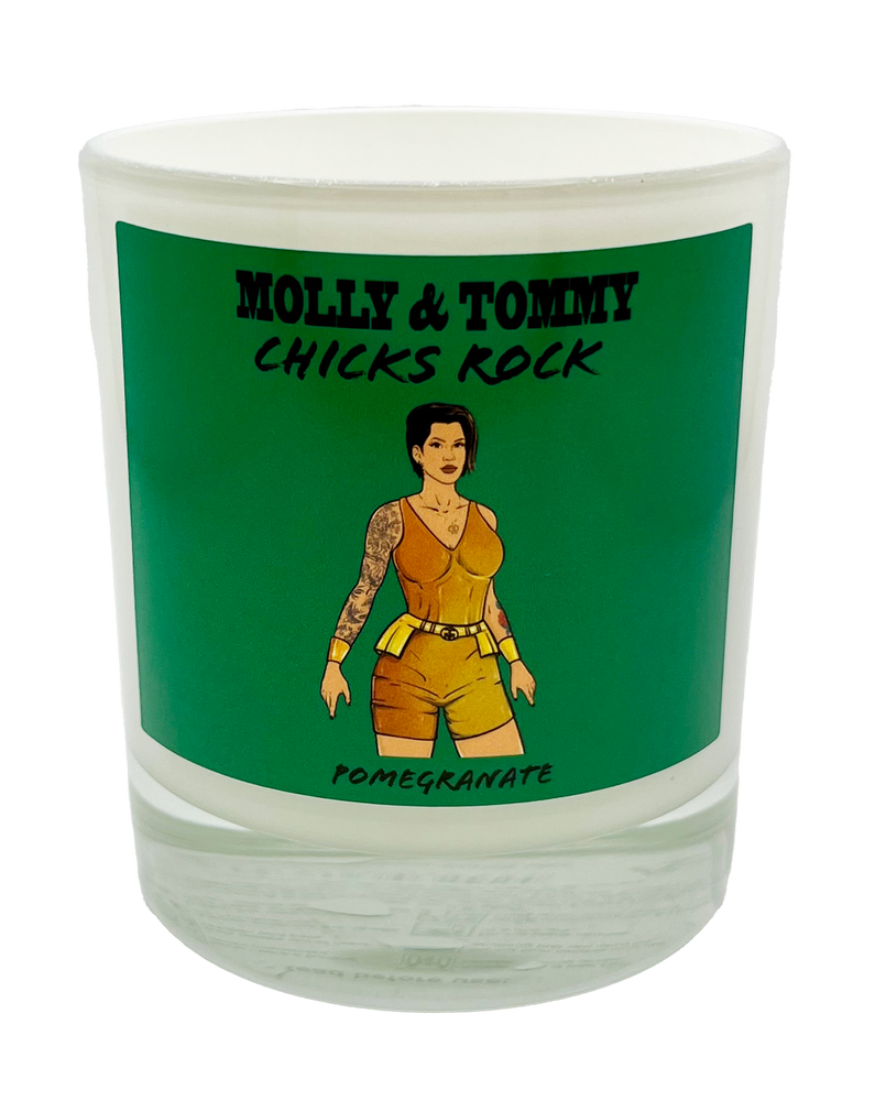 Chicks Rock Candle