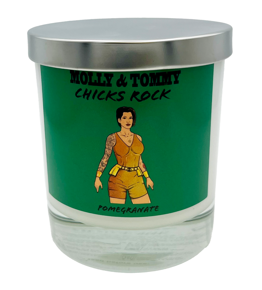 Chicks Rock Candle