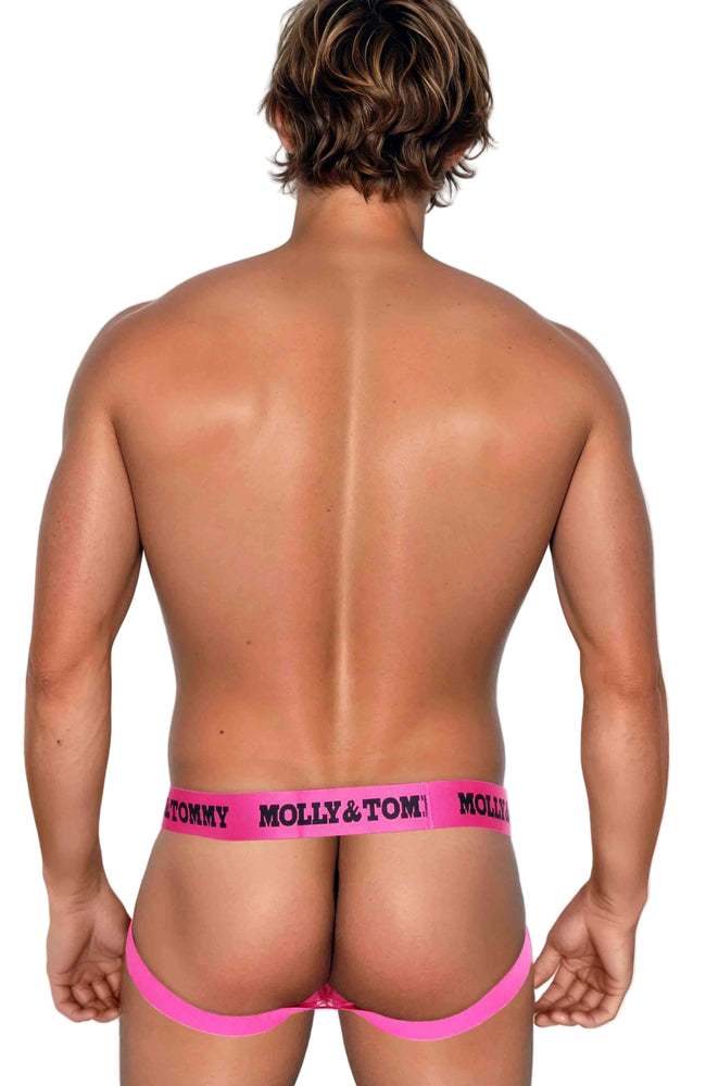 Full Striped Mesh jockstrap - Colour: Pink
