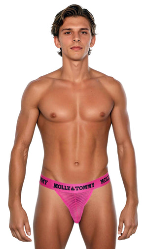 Full Striped Mesh jockstrap - Colour: Pink