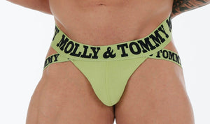 Rib Cotton Jockstrap - Colour: Green