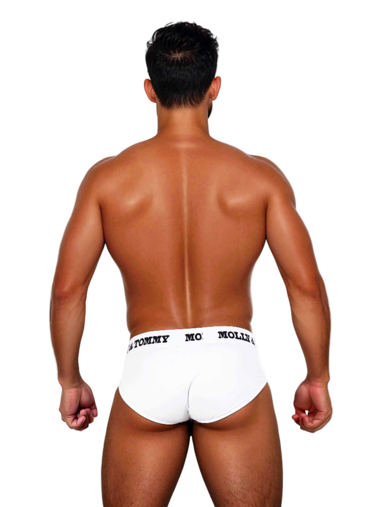 Full Cotton Brief - Colour: White Band with White Fabric