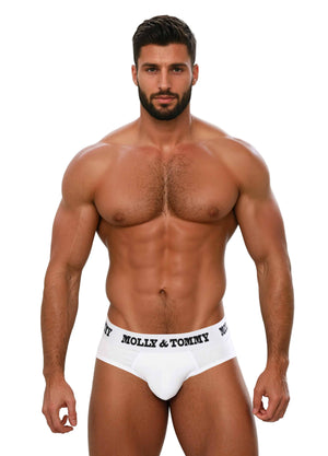 Full Cotton Brief - Colour: White Band with White Fabric
