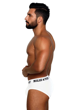 Full Cotton Brief - Colour: White Band with White Fabric