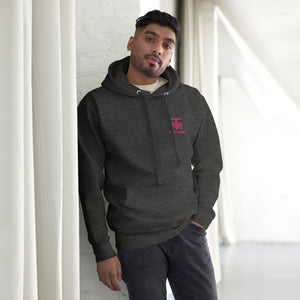 Embroidered  Pink Logo Hoodie