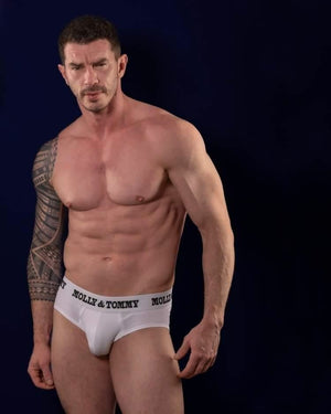 Full Cotton Brief - Colour: White Band with White Fabric