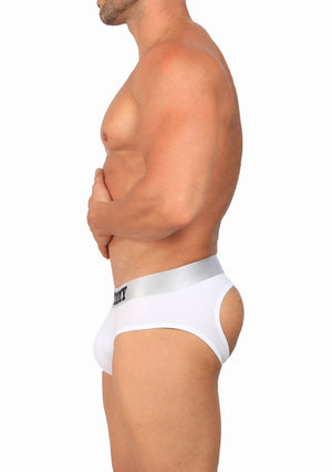 Jockstrap Style Brief - Colour White